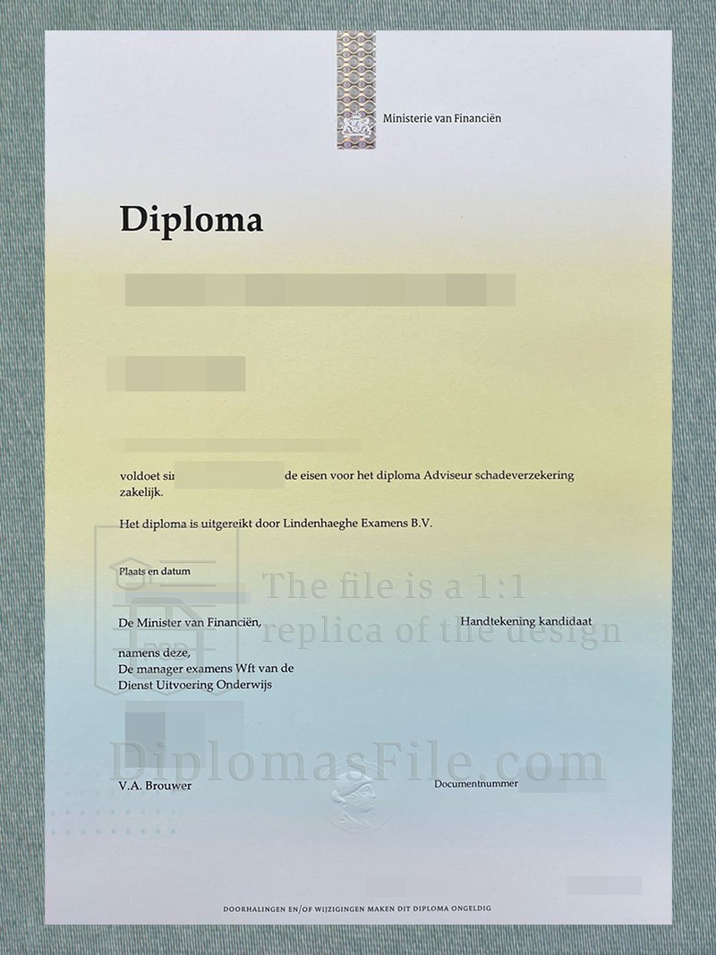 财政部文凭, Ministerie van Financiën Diploma