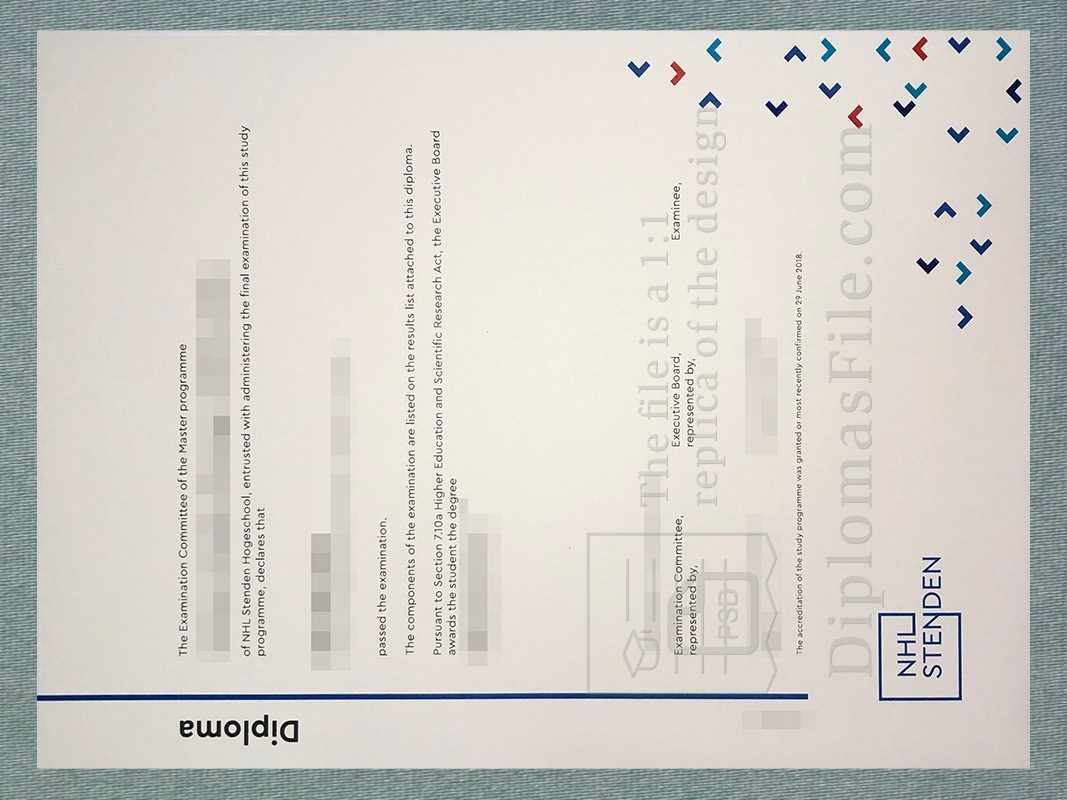 NHL斯滕登应用科学大学文凭, NHL Stenden Hogeschool diploma