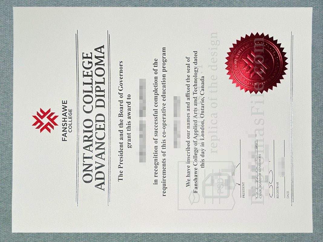范肖学院文凭, Fanshawe College Diploma
