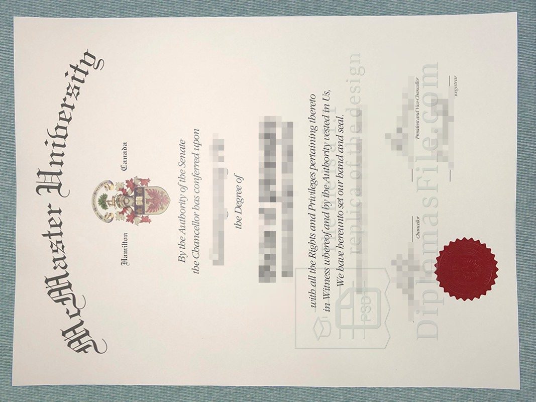 麦克马斯特大学学位证书, McMaster University degree