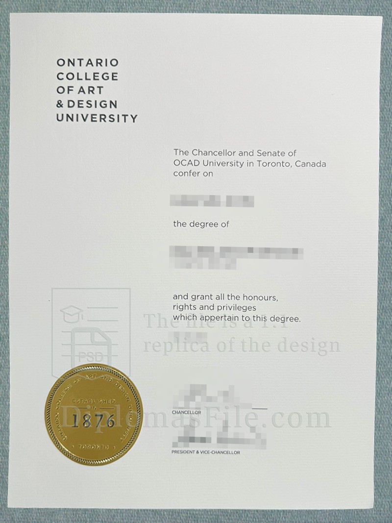 OCAD大学文凭, OCAD University Diploma